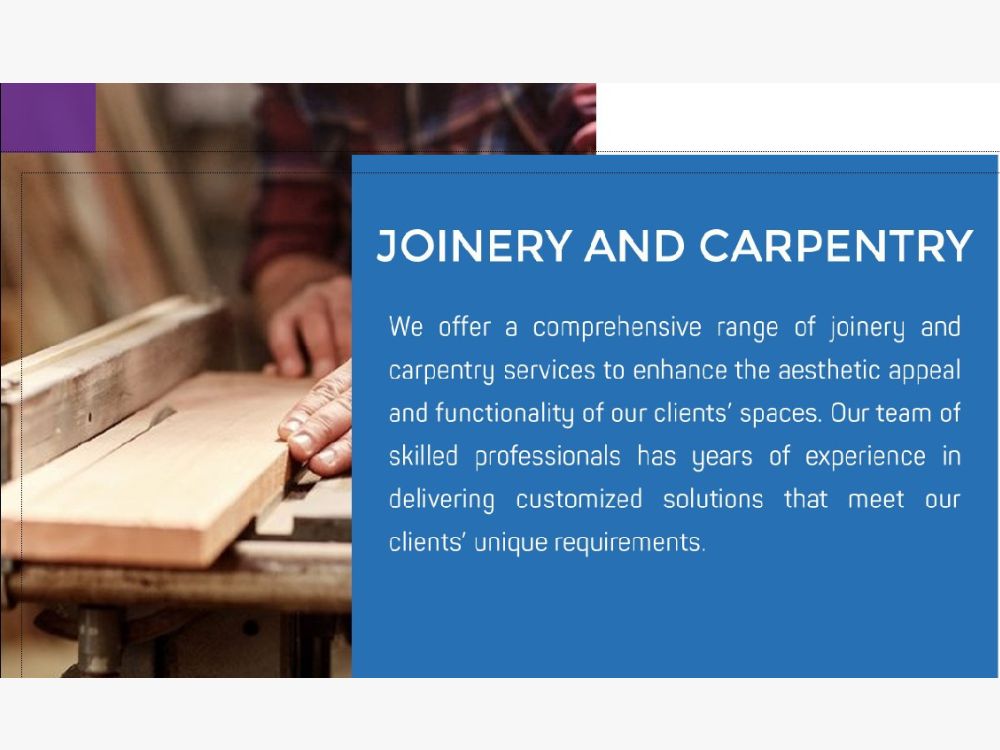 Joinery and carpentry